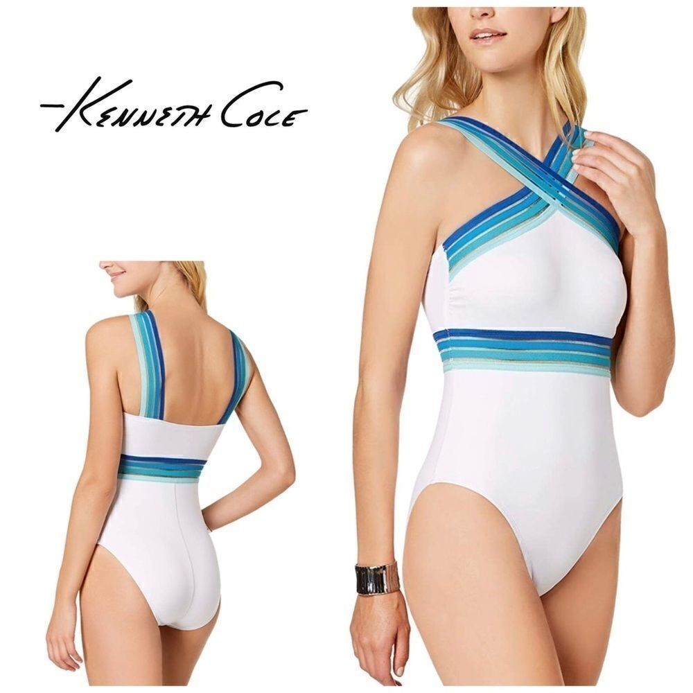 Kenneth Cole white swimsuit. NWT